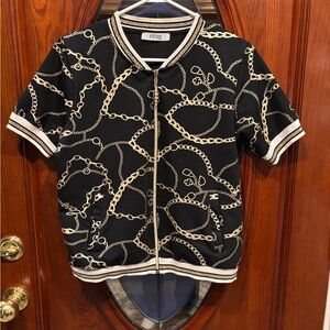 Estee Black Jacket with Gold Accents